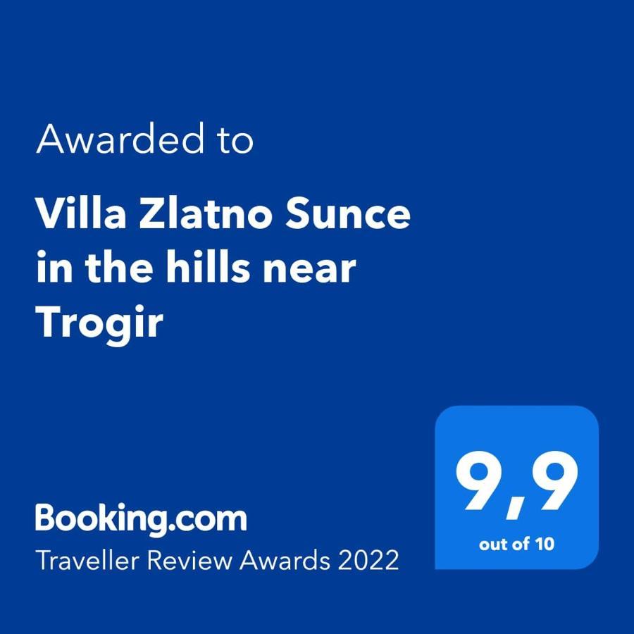 Villa Zlatno Sunce In The Hills Near Trogir Vrsine Екстер'єр фото